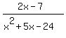 %282x-7%29%2F%28x%5E2%2B5x-24%29