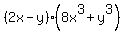 %282x-y%29%288x%5E3+%2B+y%5E3%29