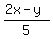 %282x-y%29%2F5