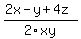%282x-y%2B4z%29%2F2xy