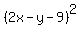 %282x-y-9%29%5E2