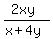 %282xy%29%2F%28x%2B4y%29