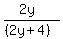 %282y%29%2F%28%282y%2B4%29%29