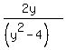 %282y%29%2F%28%28y%5E2-4%29%29