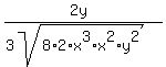 %282y%29%2F%283sqrt%288%2A2%2Ax%5E3%2Ax%5E2%2Ay%5E2%29%29