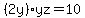 %282y%29yz=10