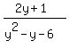 %282y%2B1%29%2F%28y%5E2-y-6%29
