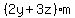 %282y%2B3z%29m