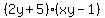 %282y%2B5%29%28xy-1%29