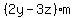 %282y-3z%29m
