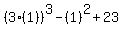 %283%281%29%29%5E3-%281%29%5E2%2B23