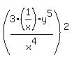 %283%281%2Fx%29%2Ay%5E5%2Fx%5E4%29%5E2