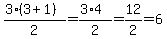 %283%283%2B1%29%29%2F2=%283%2A4%29%2F2=12%2F2=6