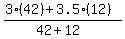%283%2842%29%2B3.5%2812%29%29%2F%2842%2B12%29