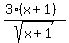 %283%28x%2B1%29%29%2Fsqrt%28x%2B1%29