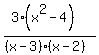 %283%28x%5E2-4%29%29%2F%28%28x-3%29%28x-2%29%29
