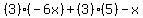 %283%29%28-6x%29%2B%283%29%285%29-x