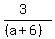 %283%29%2F%28%28a%2B6%29%29