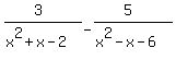 %283%29%2F%28x%5E2%2Bx-2%29-%285%29%2F%28x%5E2-x-6%29