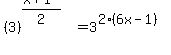 %283%29%5E%28%28x%2B1%29%2F2%29+=+3%5E%282%2A%286x-1%29%29