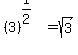 %283%29%5E%281%2F2%29=sqrt%283%29