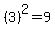 %283%29%5E2=9