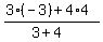 %283%2A%28-3%29%2B4%2A4%29%2F%283%2B4%29