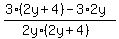 %283%2A%282y%2B4%29-3%2A2y%29%2F%282y%2A%282y%2B4%29%29