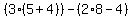 %283%2A%285%2B4%29%29-%282%2A8-4%29