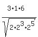%283%2A1%2A6%5E%22%22%29%2Fsqrt%282%5E%22%22%2A2%5E3%2A2%5E5%29