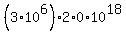 %283%2A10%5E6%29%2A2%2A0%2A10%5E18%29