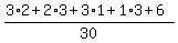 %283%2A2+%2B+2%2A3+%2B+3%2A1+%2B+1%2A3+%2B+6%29%2F30