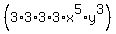 %283%2A3%2A3%2A3%2Ax%5E5%2Ay%5E3%29