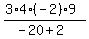 %283%2A4%2A%28-2%29%2A9%29%2F%28-20+%2B+2%29