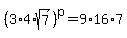 %283%2A4%2Asqrt%287%29%29%5Ep=9%2A16%2A7