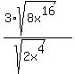 %283%2Asqrt%288x%5E16%29%29%2F%28sqrt%282x%5E4%29%29