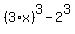 %283%2Ax%29%5E3+-+2%5E3
