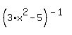 %283%2Ax%5E2-5%29%5E%28-1%29