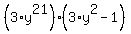 %283%2Ay%5E21%29%2A%283%2Ay%5E2-1%29