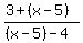%283%2B%28x-5%29%29%2F%28%28x-5%29-4%29
