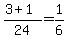 %283%2B1%29%2F24=1%2F6