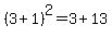 %283%2B1%29%5E2=3%2B13