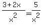 %283%2B2x%29%2Fx%5E2=5%2Fx%5E2