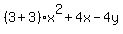 %283%2B3%29x%5E2%2B4x-4y