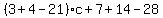 %283%2B4-21%29c%2B7%2B14-28