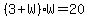 %283%2BW%29W=20
