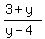 %283%2By%29%2F%28y-4%29