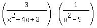 %283%2F%28x%5E2%2B4x%2B3%29%29-%281%2F%28x%5E2-9%29%29
