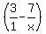 %283%2F1+-+7%2Fx%29