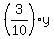 %283%2F10%29y